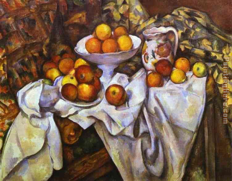 Still Life with Apples and Oranges painting - Paul Cezanne Still Life with Apples and Oranges art painting